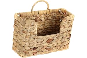 Ｂｅｓｇａ Magazine Rack Woven Storage Basket Multifunctional Wall Mounted Mail Organizer for Magazines Papers Books Envelopes Bro