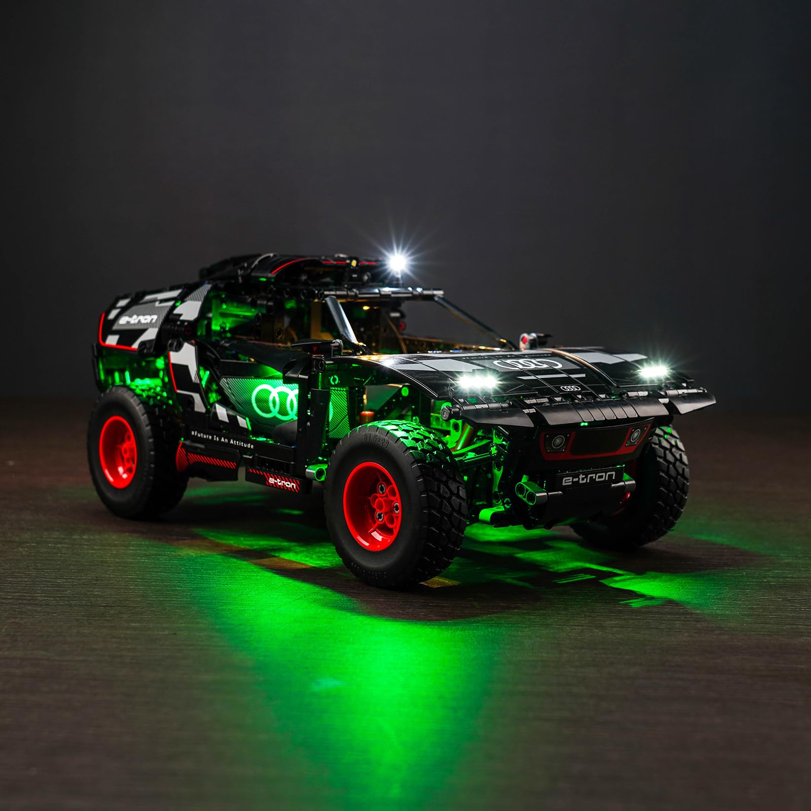 Led Light Kit for Lego Audi RS Q e-tron 42160, Led Lighting Set for Lego 42160 Technic Audi RS Q e-tron Remote Control Rally Car - Not Include Models, Just Light Kit (Standard Version)
