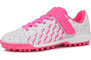 Tobfis Boys Girls Indoor Training Soccer Cleats Turf Soccer Shoe Unisex-Child Athletic Sneakers