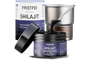 Fristfei Shilajit Pure Himalayan Organic Gold Grade Natural Shilajit Resin for Men&Women - Himalayn Shilajit with 85+ Trace Minerals & Fulvic Acid, 60 Grams