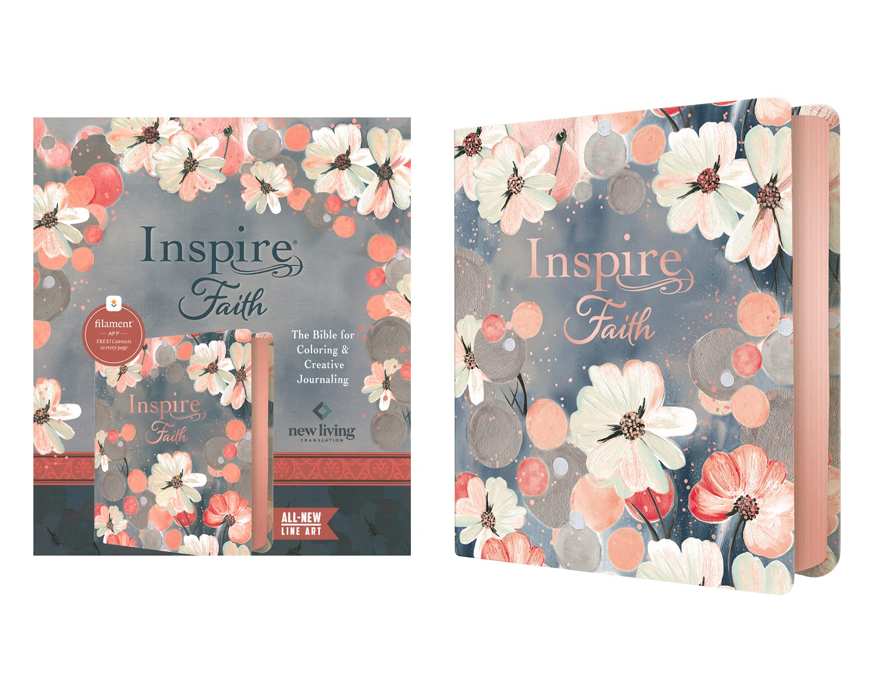Inspire FAITH Bible NLT, Filament Enabled (LeatherLike, Watercolor Garden): The Bible for Coloring & Creative Journaling Inspire FAITH Bible NLT, Filament Enabled (LeatherLike, Watercolor Garden): The Bible for Coloring & Creative Journaling Imitation Leather