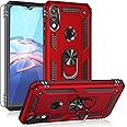 Moto E 2020 case,Motorola E case,with HD Screen Protector, YZOK [Military Grade] Ring Car Mount Kickstand Hybrid Hard PC Soft