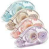 HUIRUSO 4 Pack Double Sided Tape Roller, Scrapbook Supplies, Glue Tape | scrapbooking, Crafts, School Office Journaling Supplies (0.31 inch X 26.25 feet)