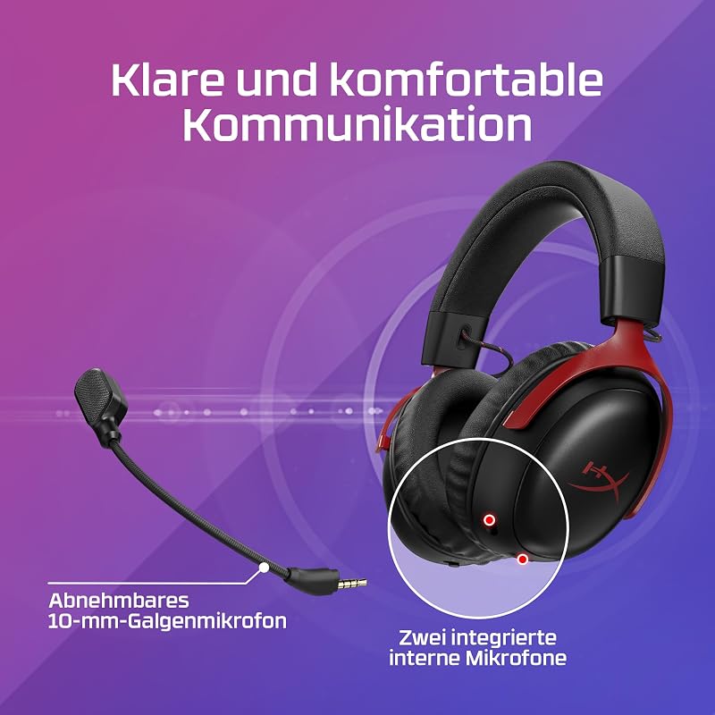 Cloud III S Wireless Gaming Headset mit bis zu 120 Std. Akkulaufzeit
