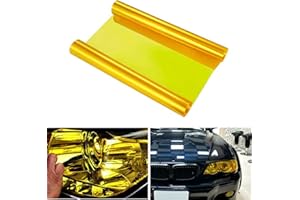 EOHMAK Gold 30x100CM Car Light Tint Film - Headlight, Brake, Taillight & Fog Light Smoke Film Sticker Cover