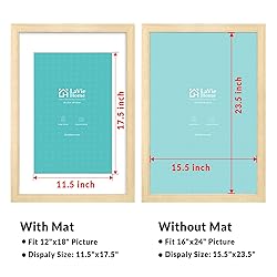 LaVie Home 16x24 Picture Frame Beige Oak Wood