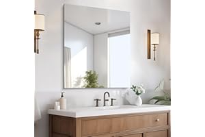 CILIBER Frameless Mirror, 30x36 inch Rectangle Bathroom Mirror for Wall, Upgraded Shatterproof Vanity Mirror with Polished Edge for Bathroom,Bedroom,Living Room and Entryway