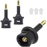 GELRHONR Digital Fiber Optic Toslink to 3.5mm Jack (Mini Toslink),Female to 3.5 mm Mini Male Optical Audio Connector Adapter（3pack）