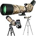GUANIEE 25-75x80 Spotting Scope for Target Shooting with Upgraded Tripod Carrying Bag and Phone Adapter Spotter Scope for Bird Watching, Wildlife Viewing Camo