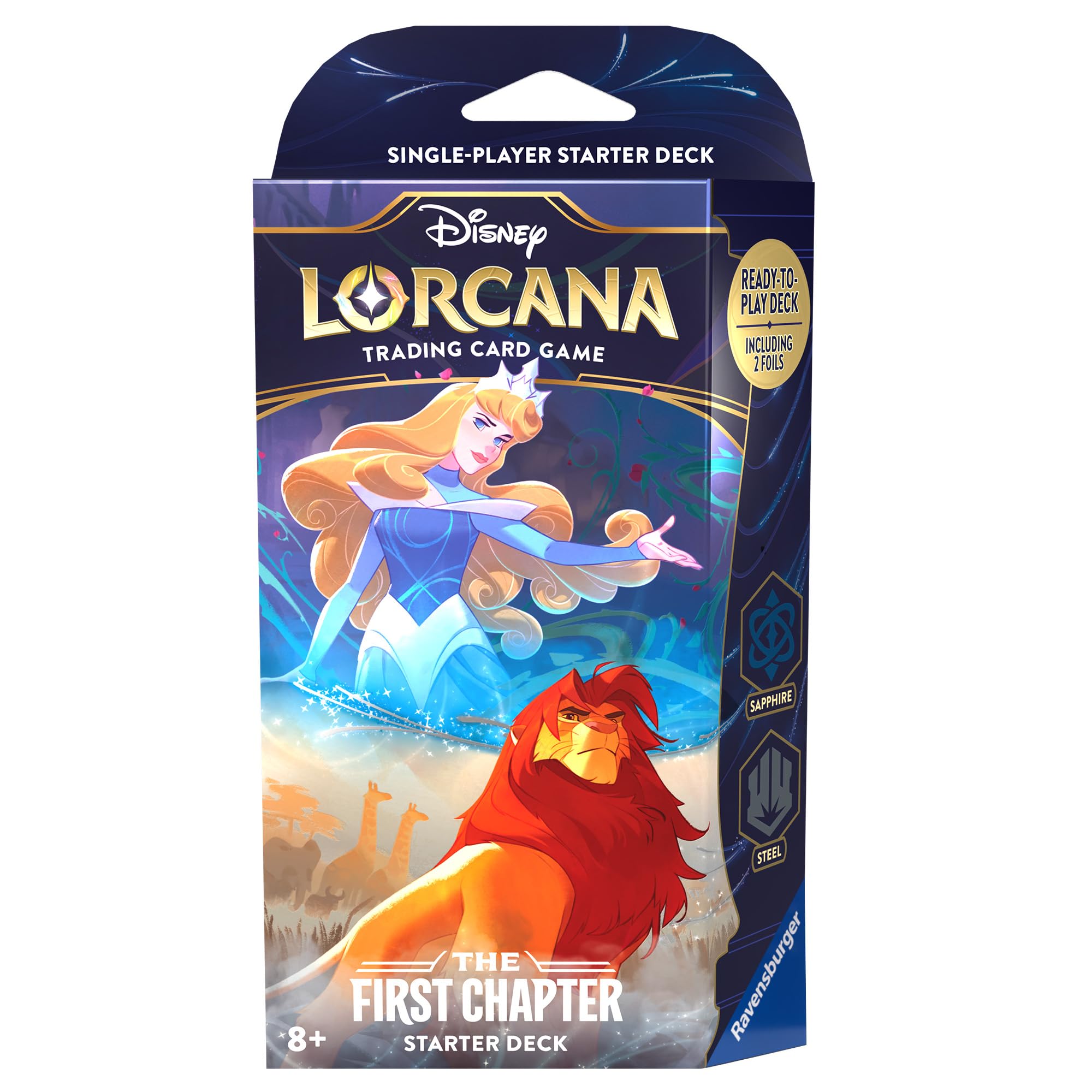 Photo 1 of Ravensburger Disney Lorcana TCG: The First Chapter - Sapphire & Steel Single-Player Starter Deck | Engaging Gameplay | Over 200 Original Disney Artworks | Ideal for Ages 8+