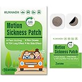 (2026 New) Motion Sickness Patches Non-Drowsy, 100% Natural Motion Sickness Patch(Efficient– Lasts 72 Hours)-for Car Airplane Ship Altitude Sickness(Travel Essentials)-for Adults and Kids(24 Count)