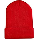 Dfqsofd Beanie for Men Women, Knitted Hats for Women Soft Warm Winter Hat Unisex Cuffed Beanie Skully Cap for Cold Weather