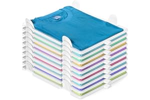 Accenter Tshirt Organizer for Clothes Storage, Stackable Closet Organizer with Easy Access, Shirt Folder Board, Sturdy and Durable, Clothes Folder 10-Pack