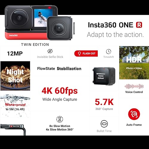 Insta360 ONE R Twin Edition Super Dual-Lens 360 Camera 4K