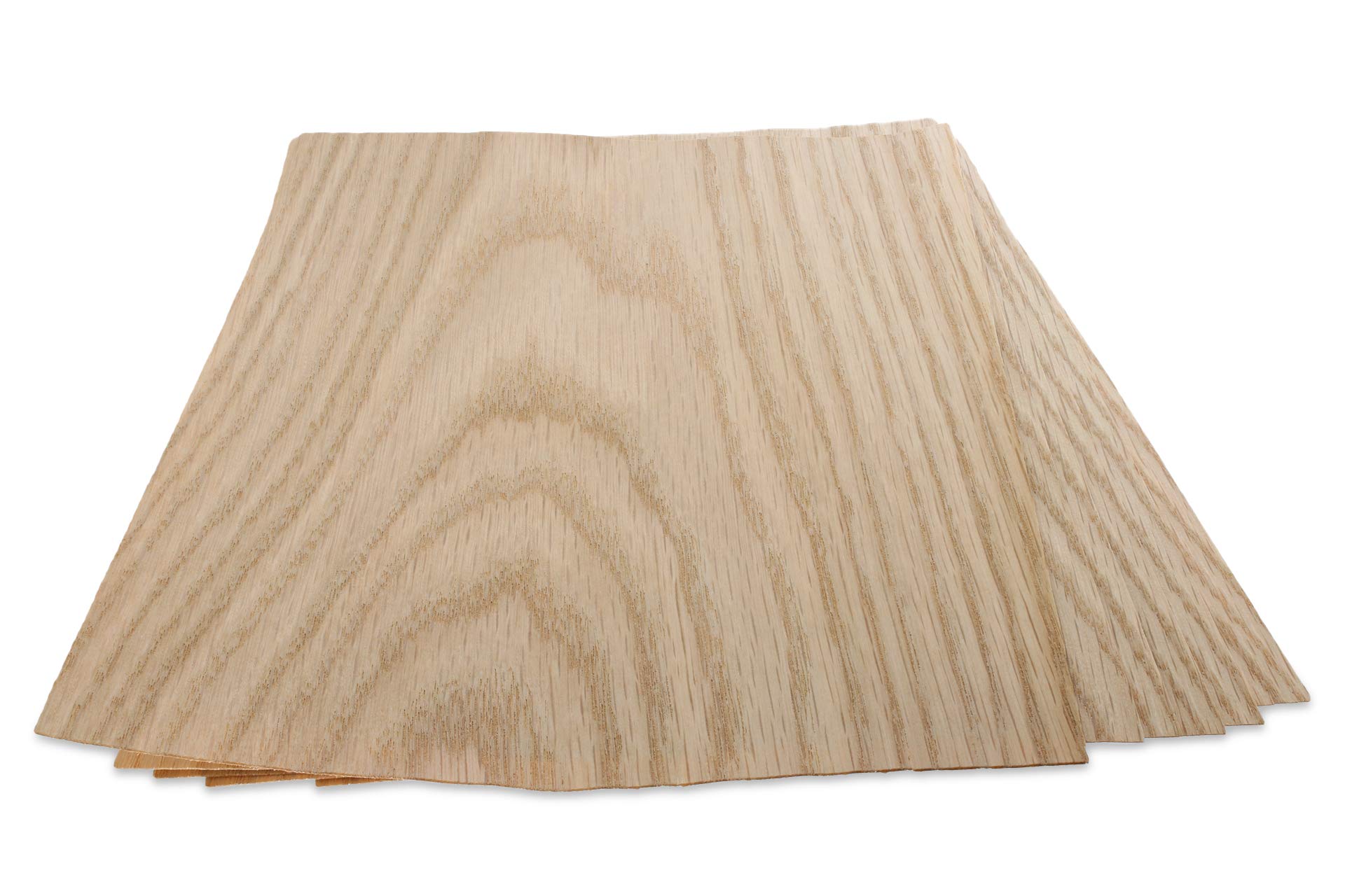 WoodPress® Real Oak Wood Veneer - Pack of 6 Sheets - A4 Size (apx. 21cm x 29cm) - Veneer for Marquetry, Model Making & Furniture Repair