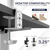 VIVO White Dual Monitor Mount STAND-V002W for 13 to 30 inch Displays view 6