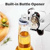 TJ POP Manual Can Opener Heavy Duty Smooth Edge Non-Slip Handles Brown view 6