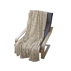 Ambesonne Egyptian Print Throw Blanket, Old Dated