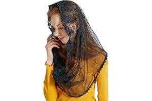Mantilla Veil Catholic Lace Head Cover Women Mass Headcovering Latin Chapel Mass Veils Catholic