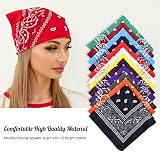 Aomig Bandana Head Scarf 12 Pack Pirate Triangle Multi-use Unisex Headwraps view 4