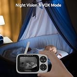 HelloBaby Baby Monitor with Camera Night Vision 3.2 inch IPS Screen VOX Therm view 8