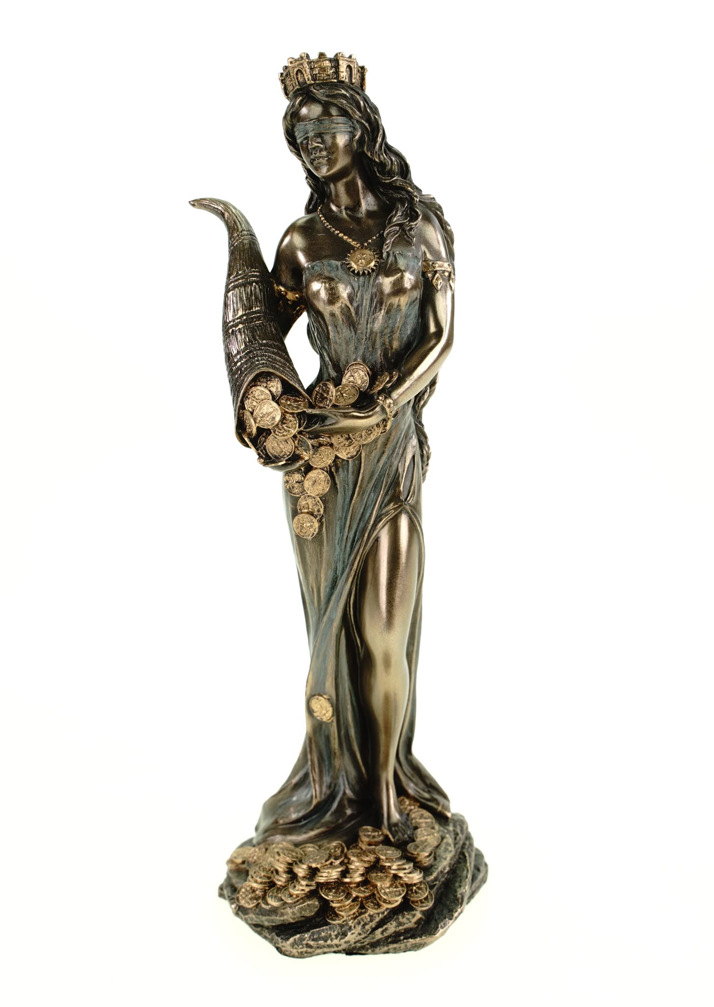 VERONESE Roman Goddess Fortuna 19 cm Bronze Figure Game of Chance