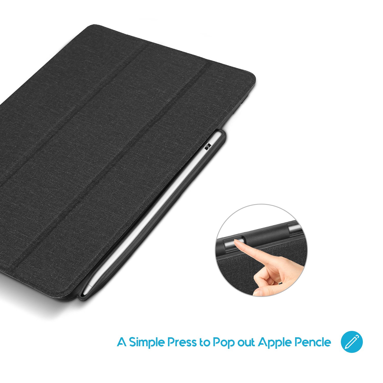 Slim Folio Stand Protective Case Smart Cover For Ipad 9 7 2018 Ipad 6th Generation Black Procase Ipad 9 7 Case 2017 Ipad 5th Generation With Apple Pencil Holder Tablet Accessories Electronics Urbytus Com