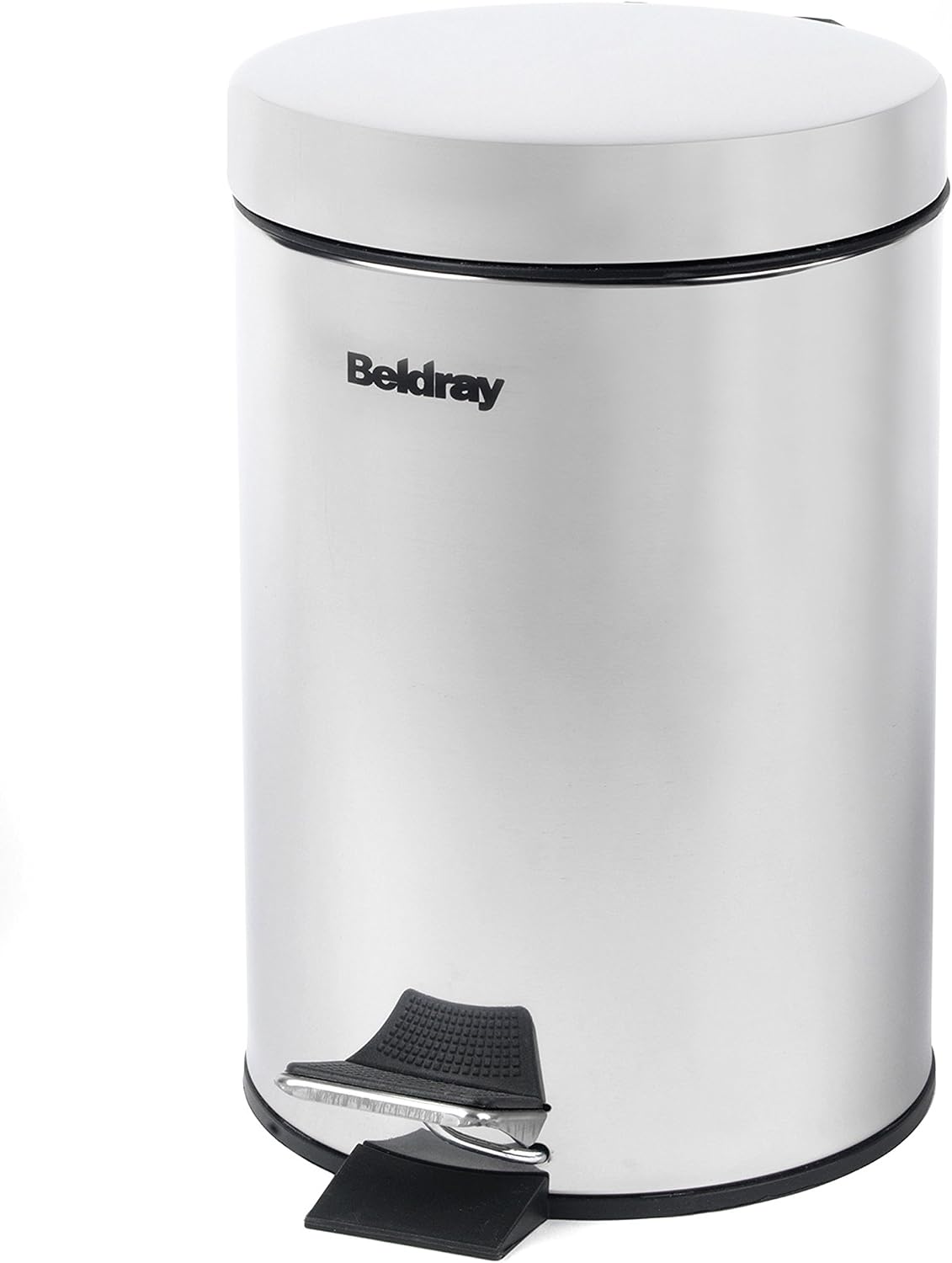 Beldray LA038098SS Bathroom Pedal Bin, Small Round Stainless Steel Sanitary Waste Bin for Bedroom Office, Kitchen, Toilet - Image 3