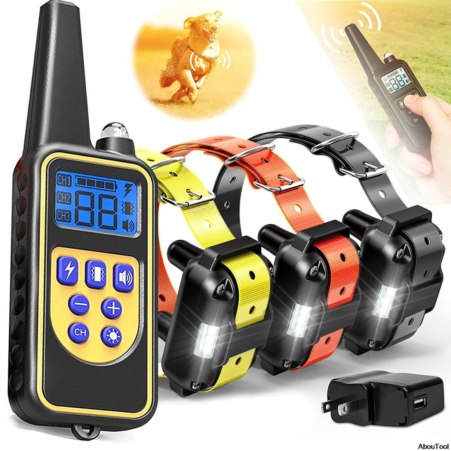 800yd Electric Dog Training Collar Pet Remote Control Waterproof