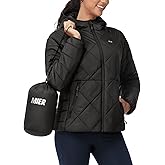 MIER Womens Puffer Jackets, Lightweight Packable Quilted Winter Coat with Hood，Water Resistant Warm Puffy Jacket for Travel