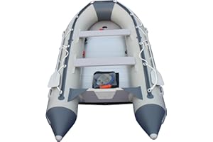 10.8 ft Inflatable Boat Raft Fishing Dinghy Pontoon Boat Kayak with Aluminum Floor
