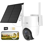 ARENTI 4G LTE Cellular Solar Security Camera Outdoor with AOV 24/7 Recording, 2K HD 10040mAh Battery 8W Solar Camera Outdoor Wireless 360&deg; PTZ Motion Alerts Two-Way Audio IP65, Compatible with Alexa