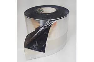 MERIDIAN VEHICLE PARTS MVP Aluminum Foil Tape with Butyl Rubber Backing 6" x 50' Roll - 50 Mil Thick