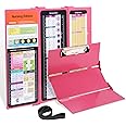 Pink Foldable Nursing Clipboard With Medical Cheat Sheets - Essential For Nurses & Students