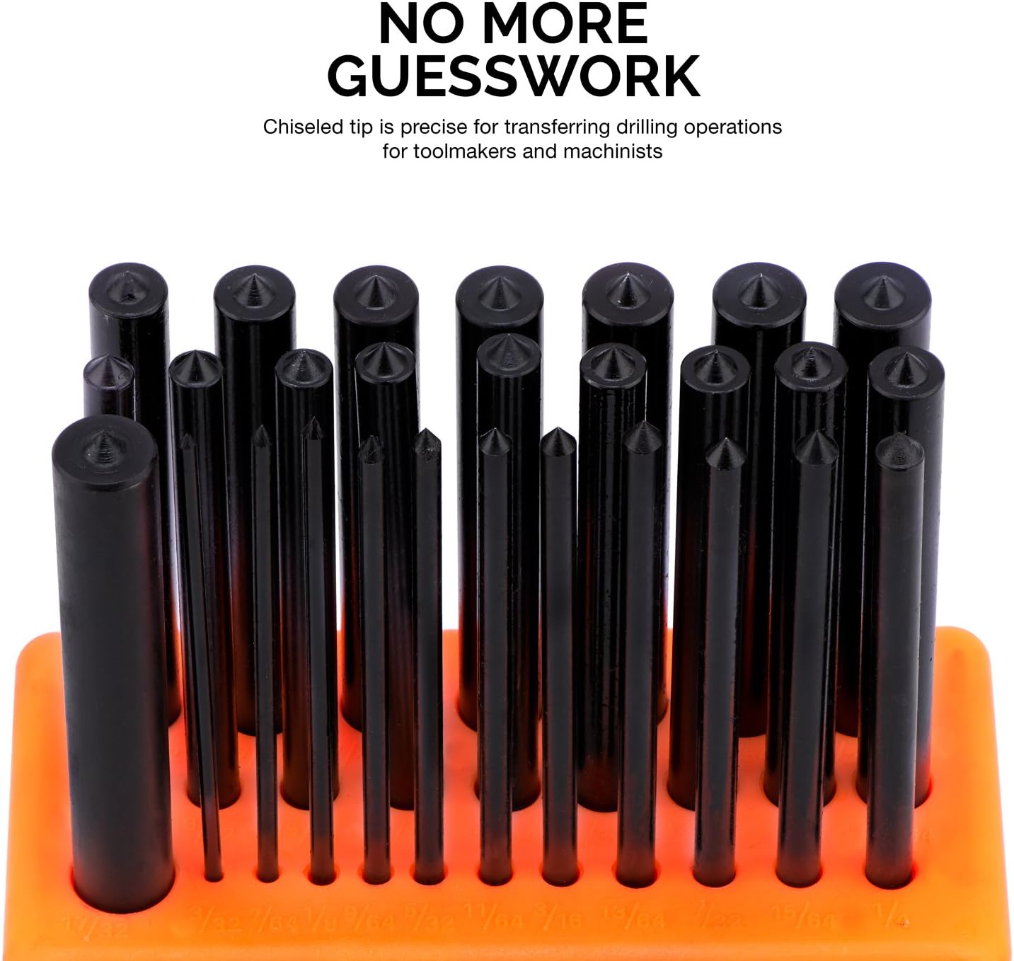Neiko 02621A Transfer Punch Set, 28 Piece, Heat Treated Alloy Steel, 3/32" - 1/2" - Hand Tool Transfer Punches - 