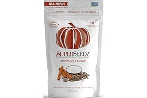 SuperSeedz Dry Roasted Pumpkin Seeds - Cinnamon & Sugar Pepitas, Vegan, Whole 30, Paleo, Healthy Snacks, 8g Plant Based Protein, Produced In USA, Dairy Free, Nut Free, Gluten Free Snack (5oz)