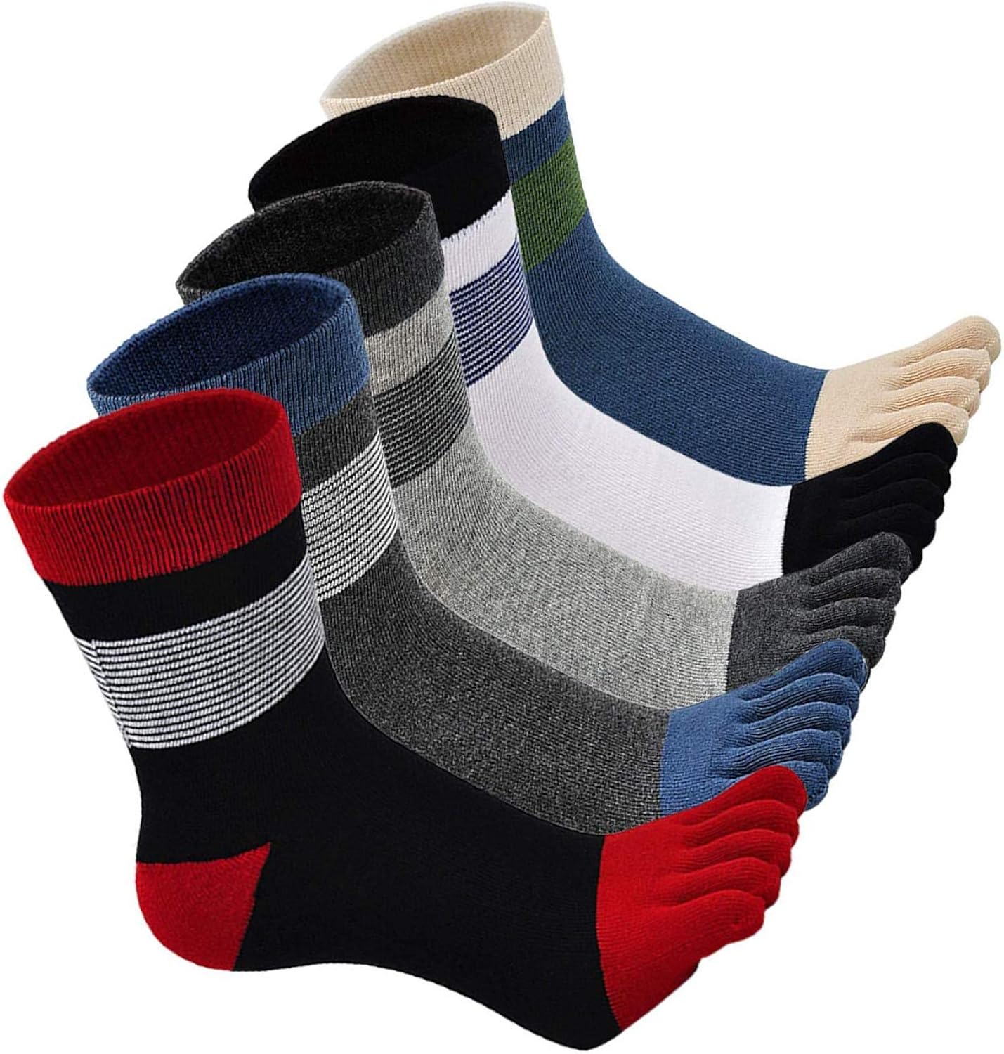 Calzini A 5 Dita Uomo - 5 Paia Cotone Per Sport E Tempo Libero - Foto 11