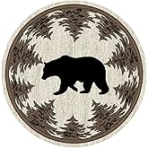 Mayberry Rug Tranquil Bear Multi Area Rug Tacoma 5'3"x5'3" Round