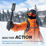 Insta360 X3 Snow Bundle Waterproof 360 Action Camera 5.7K 72MP 1/2" Sensor view 9