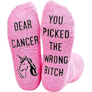 Cancer Awareness Gifts,Women Socks for Breast Cancer Survivor,Comfort Gift.
