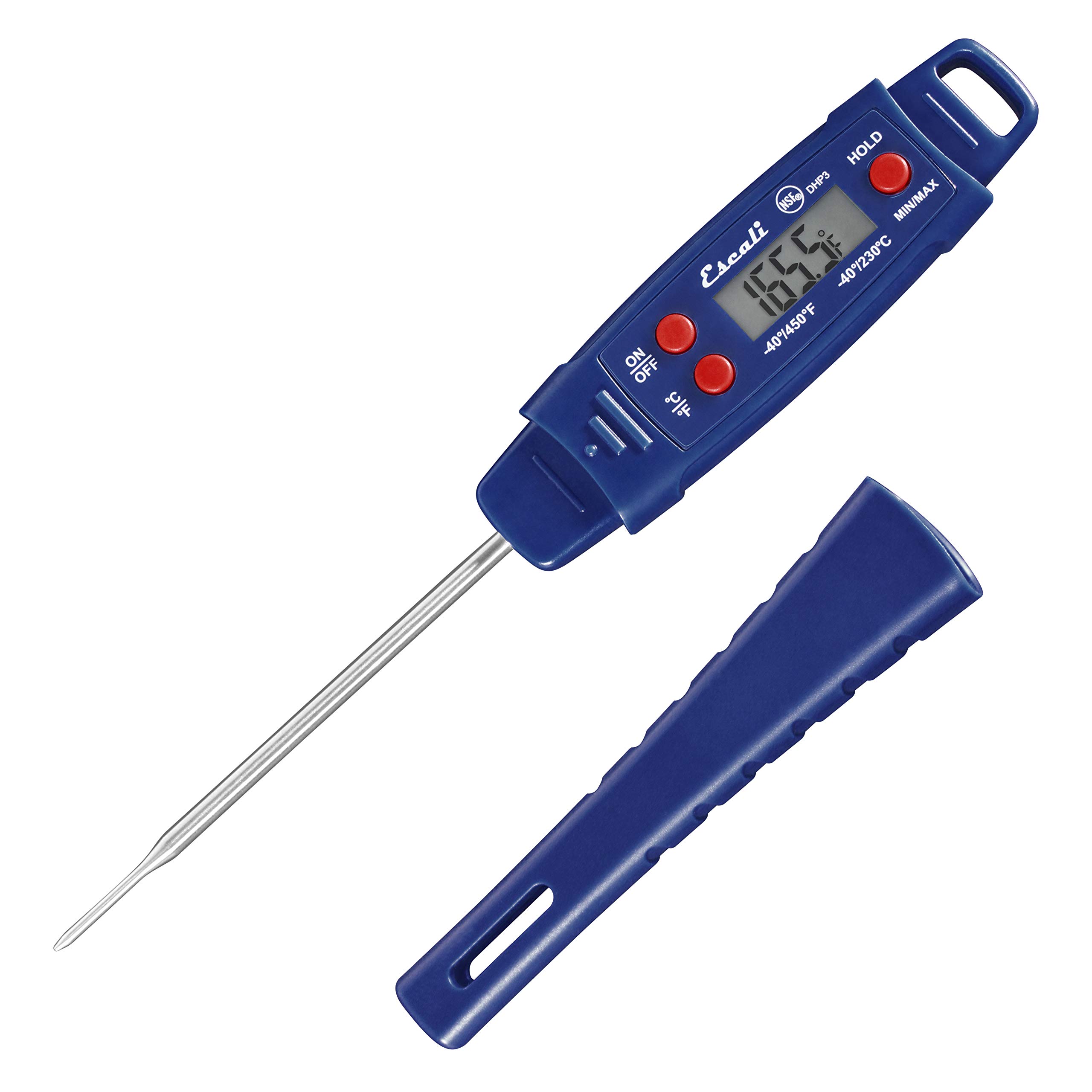DHP3 Advanced Digital Waterproof Dishwasher Safe Meat Thermometer, Min/Max Recall, Navy Blue