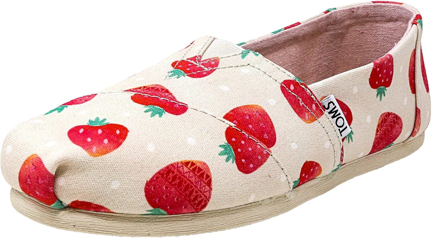 TOMS Women's Classic Canvas Birch Strawberries and Cream