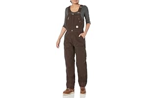Carhartt Womens Loose Fit Washed Duck Insulated BiberallBib Overalls