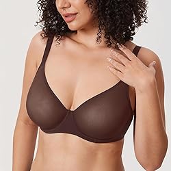 DELIMIRA Women's Cosnufy Sheer Mesh Bra Full