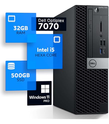 Amazon.com: Dell Optiplex 7070 Desktop Computer | Hexa Core Intel