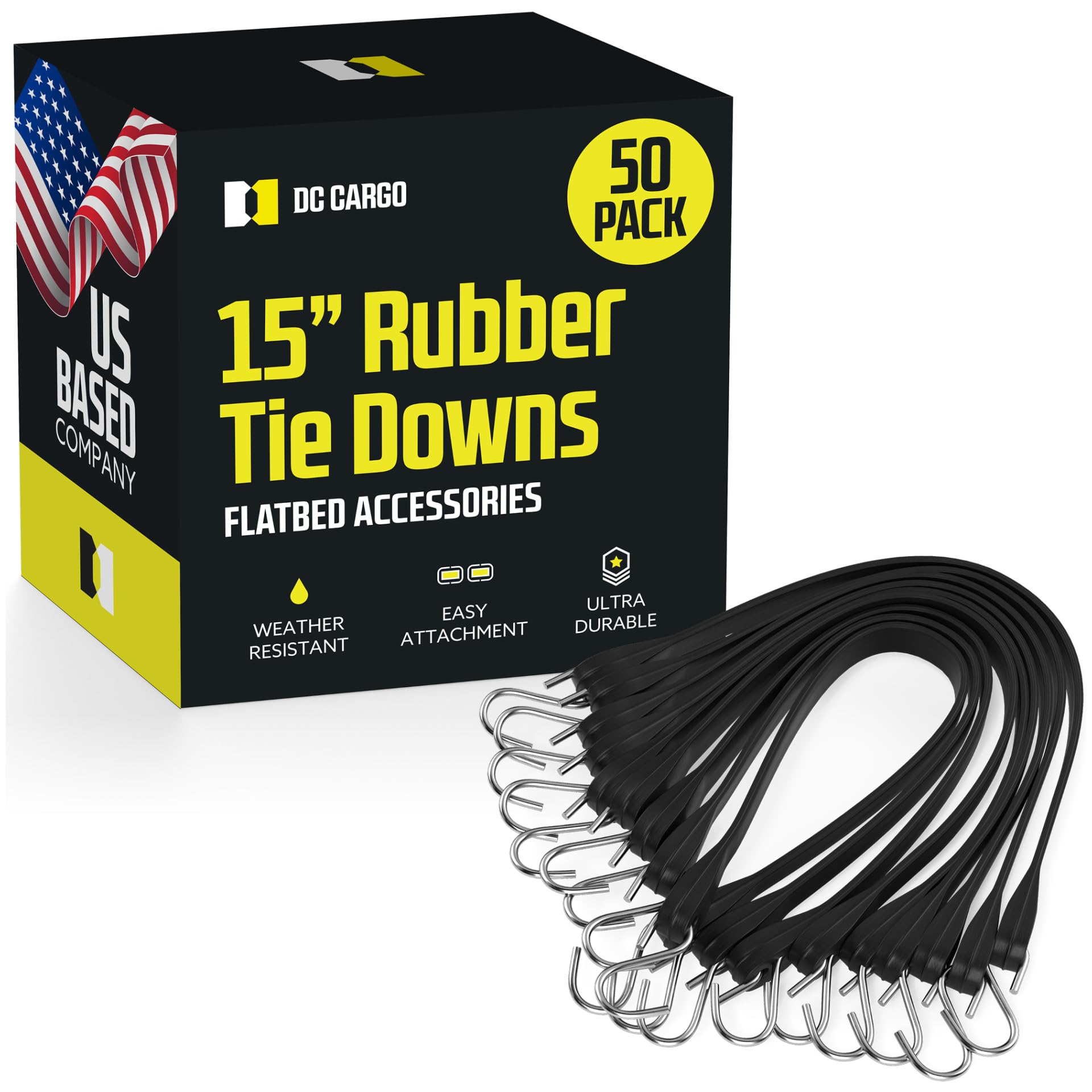 Pack of 50 Tarp Straps for Flatbed