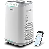 Nuwave Forever Air Purifier for Home Large Room Up to 2,002 Ft², Dual Sensors, 7 Easy to Clean & Washable Filters, Smart WiFi, Removes Smoke, Dust & Pollen Down to 0.1 Microns