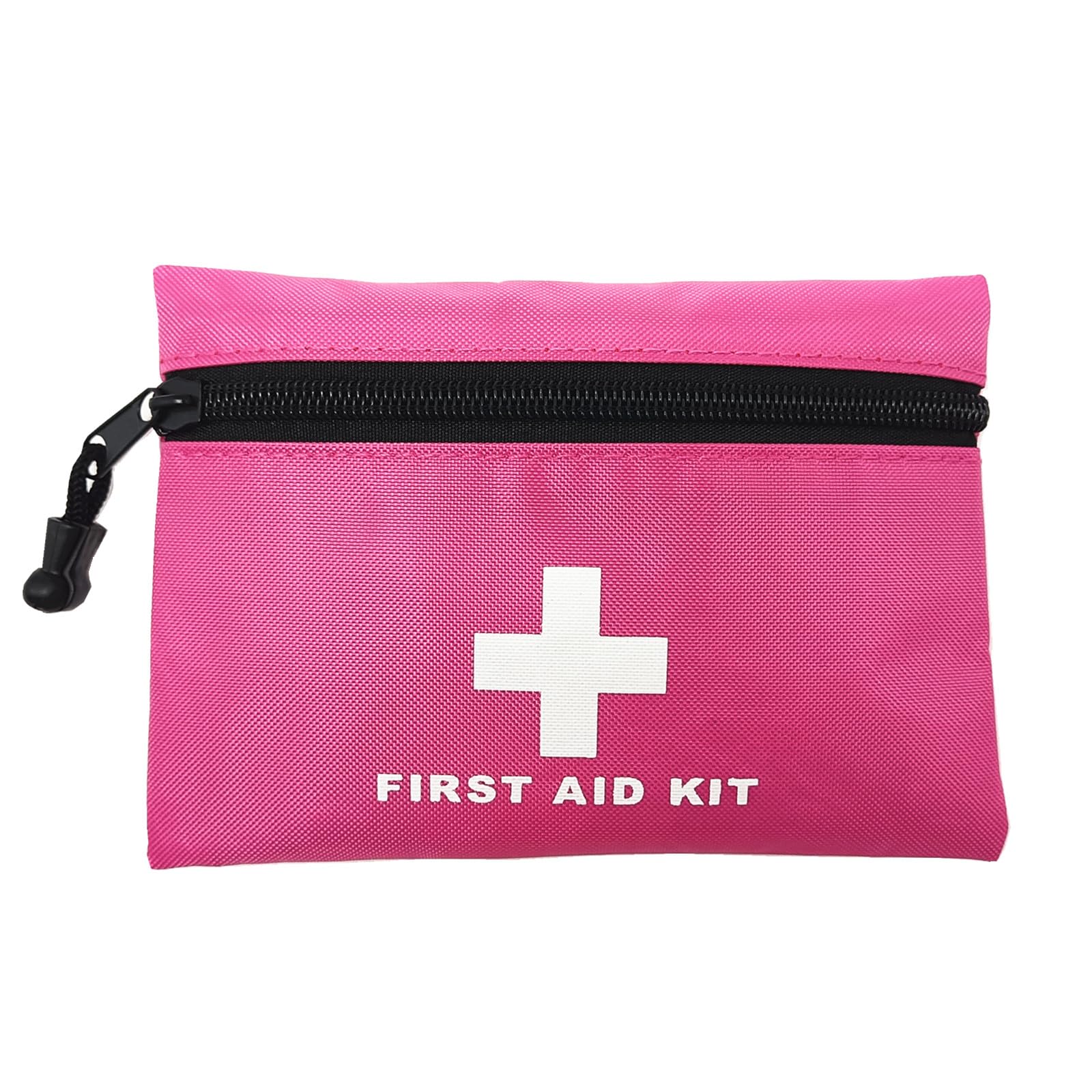Jipemtra Red Emergency Bag First Aid Small Empty Travel Rescue Pouch Storage Medicine Pocket Bags for Car Home Office Kitchen Sport Ourdoors Bag Only (6.3x4.3 Pink)