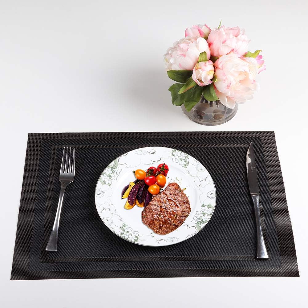 PREMIUM CARE Set of 4 Placemats for Table HeatResistant SkidProof
