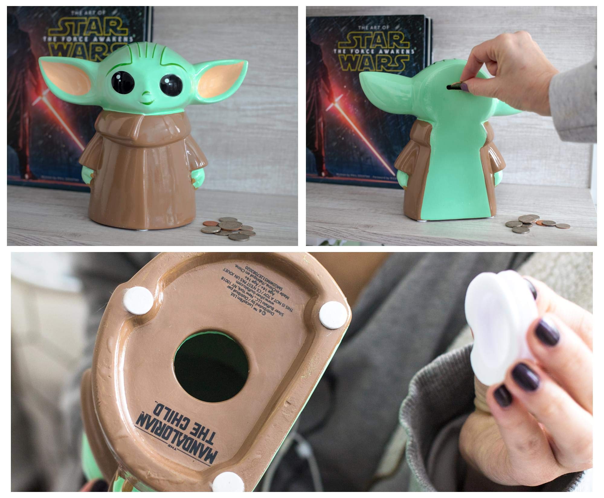 Silver Buffalo Star War's The Mandalorian The Child Large Ceramic Coin Bank
